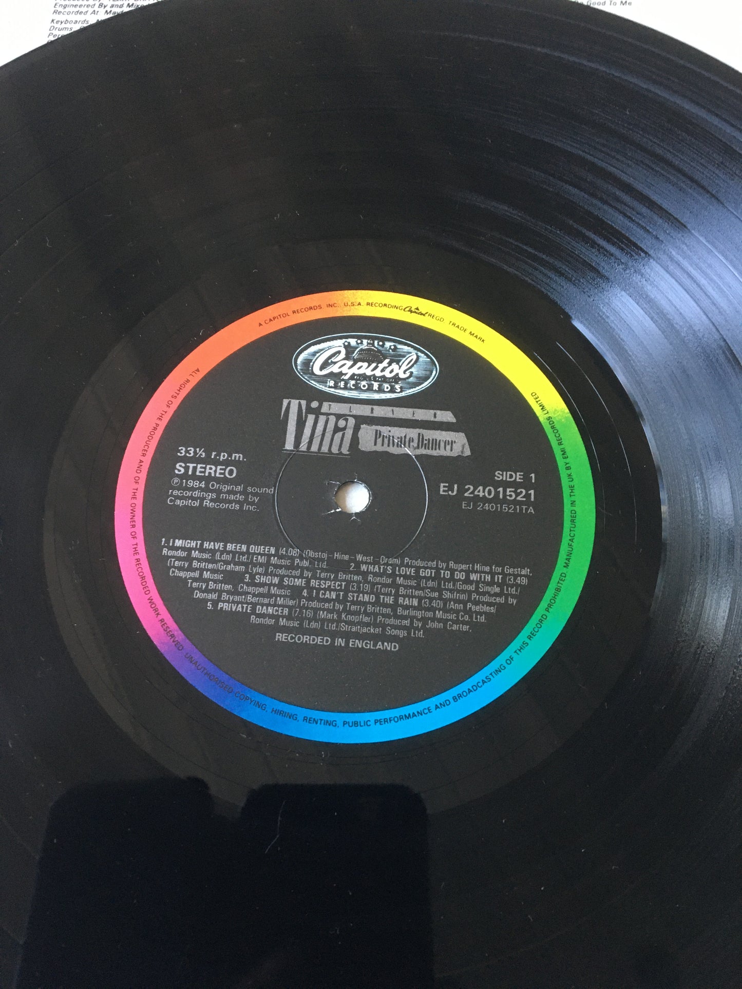 Tina Turner lp PRIVATE DANCER