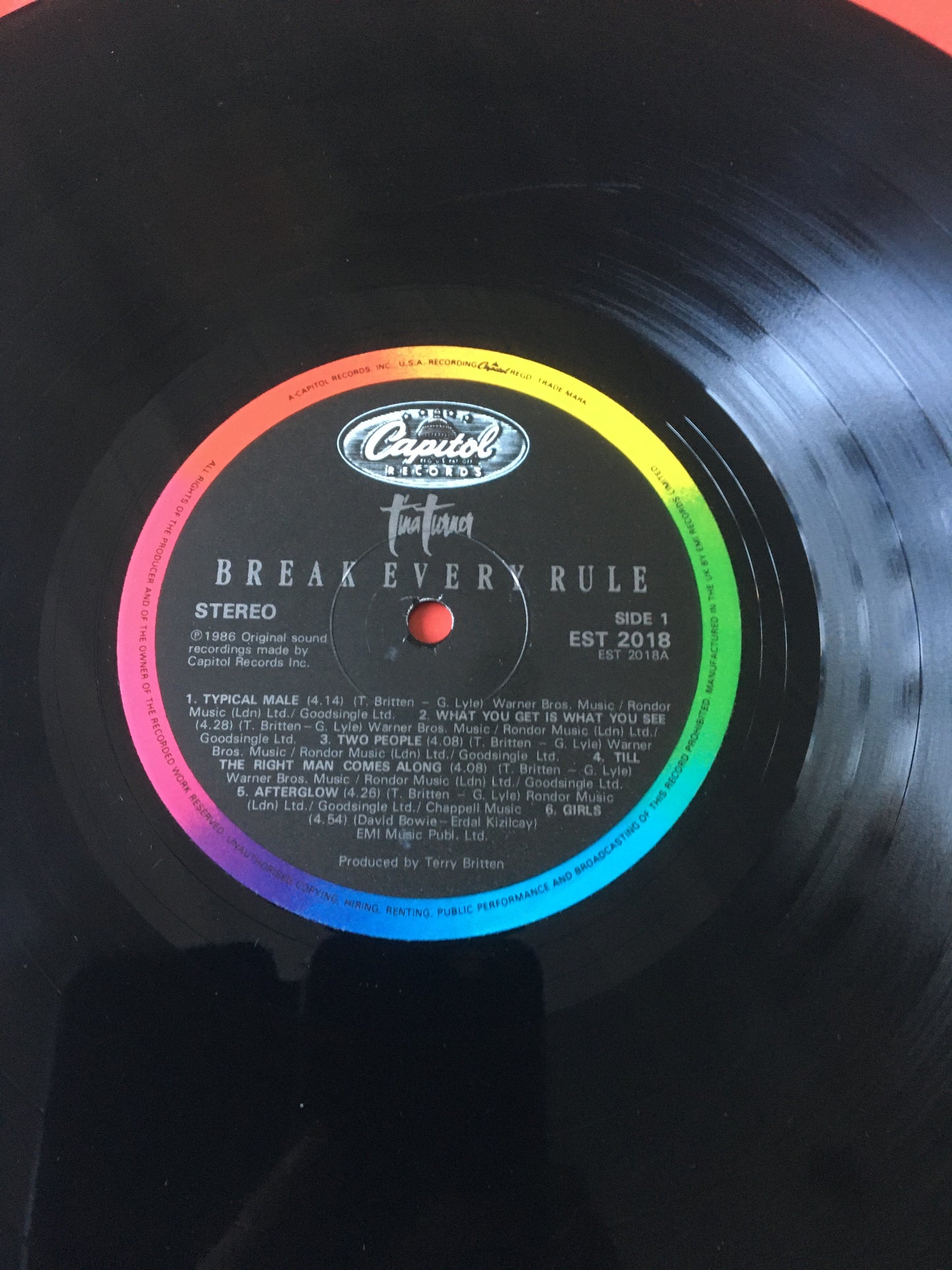 Tina Turner LP Break Every Rule