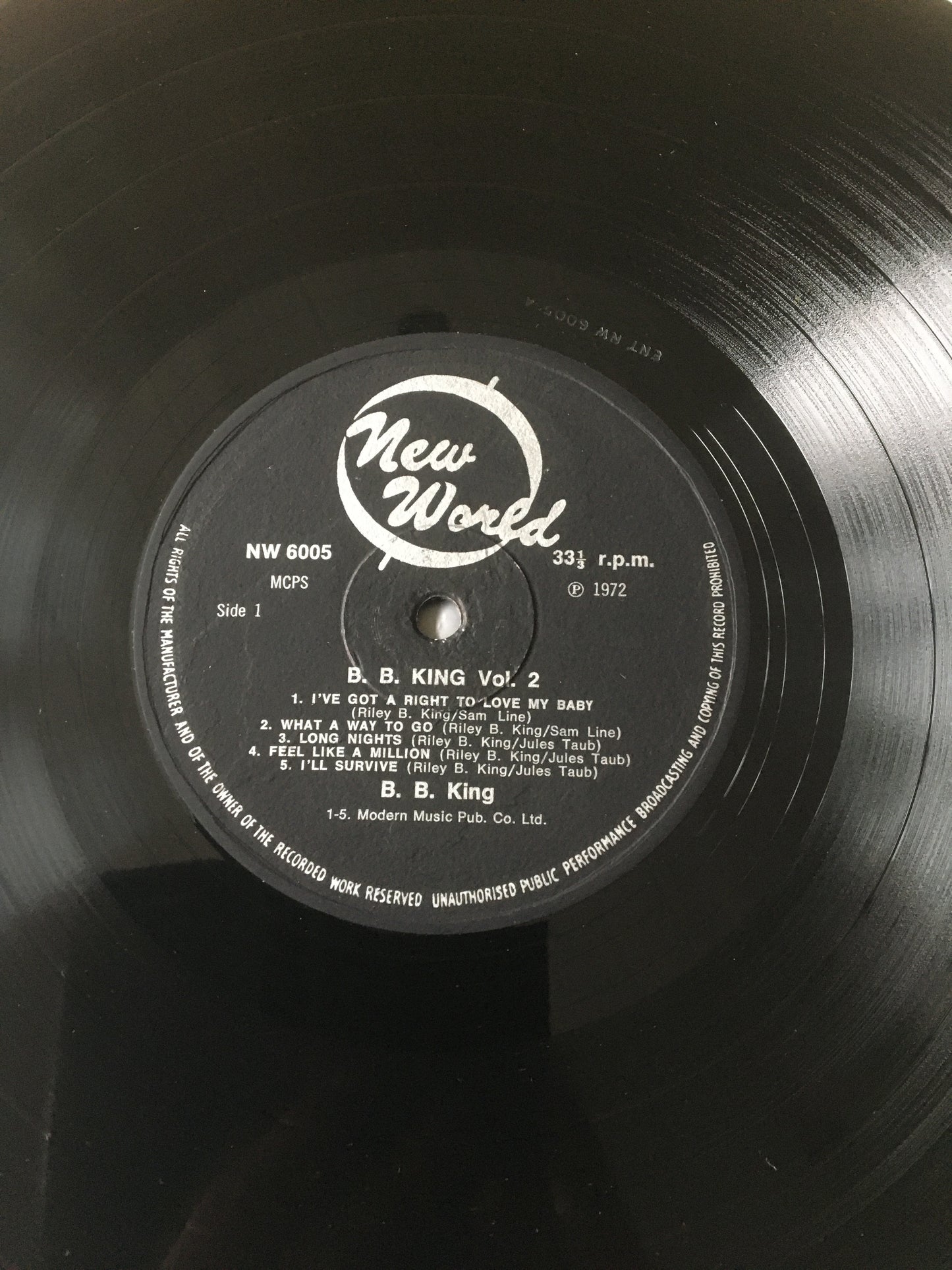 B.B. King LP VOLUME 2