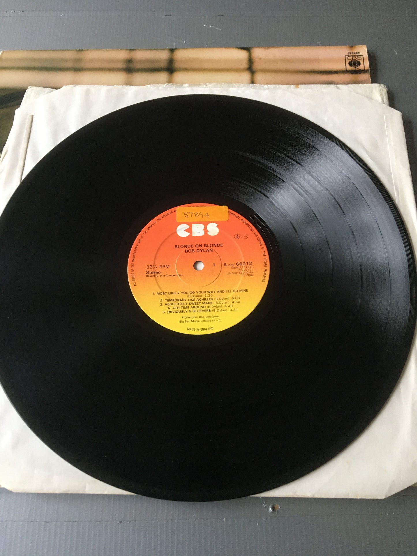 BOB DYLAN 2 LP BLONDE ON BLONDE