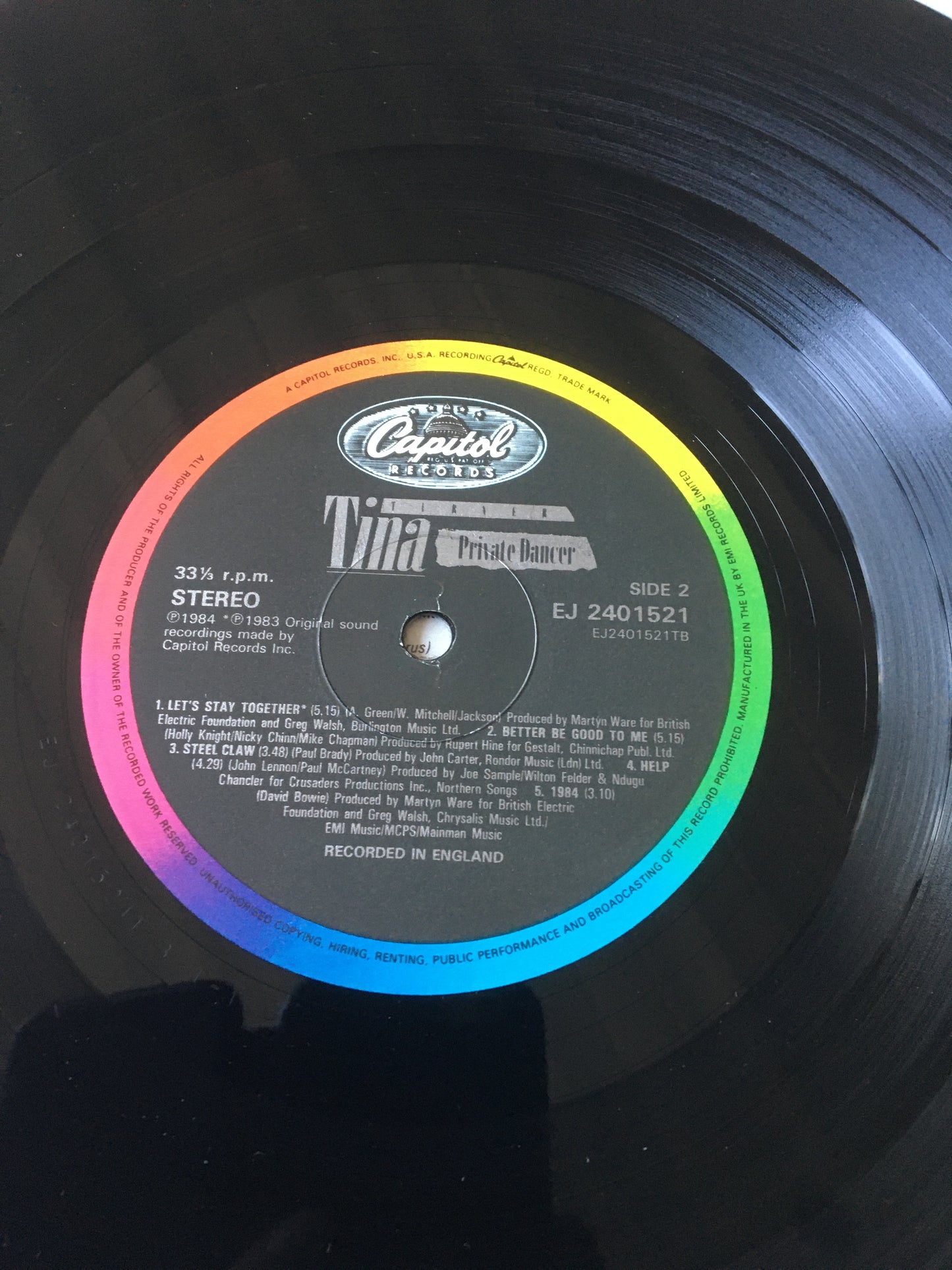 Tina Turner lp PRIVATE DANCER