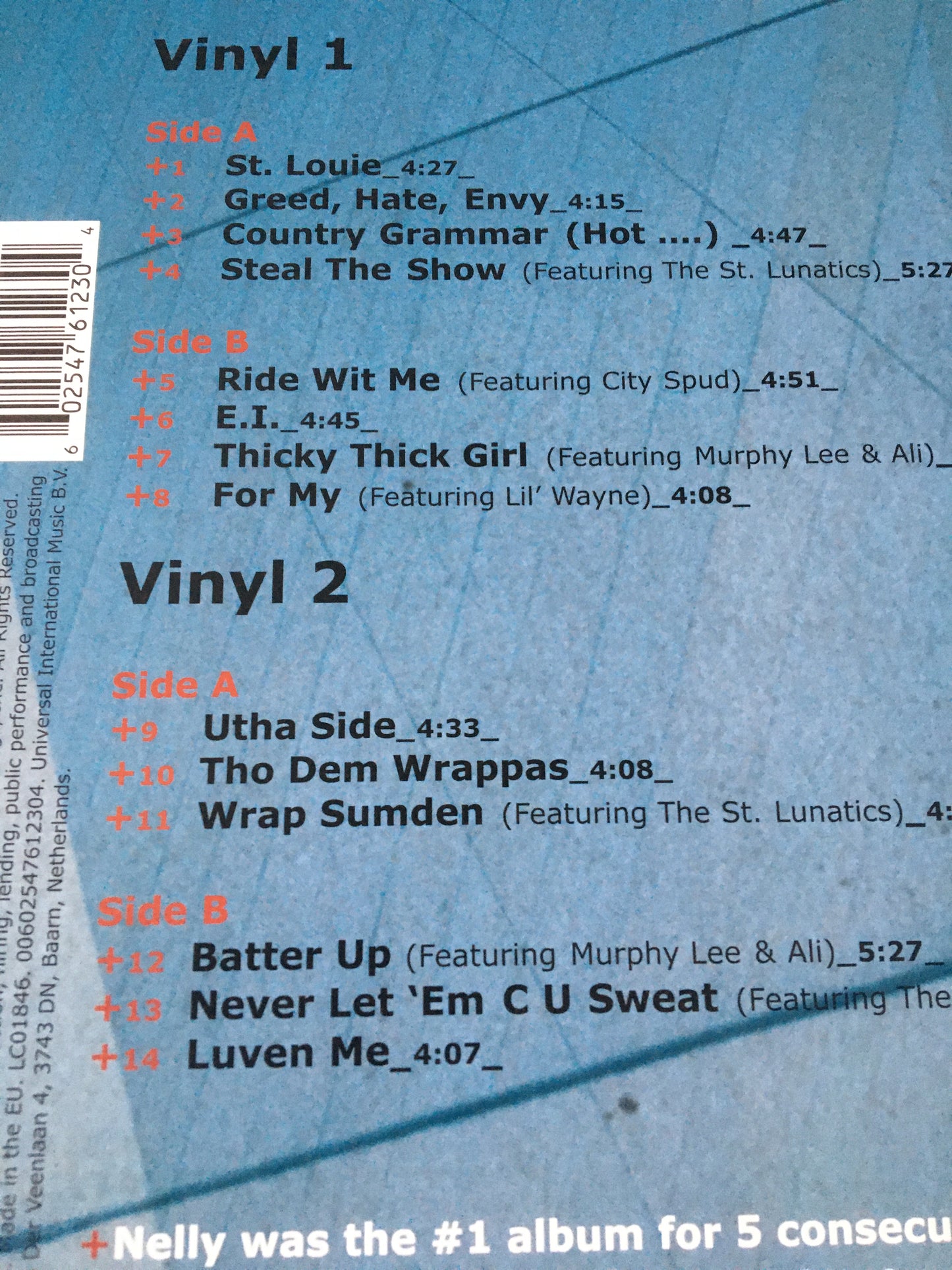 NELLY 2 LP COUNTRY GRAMMAR