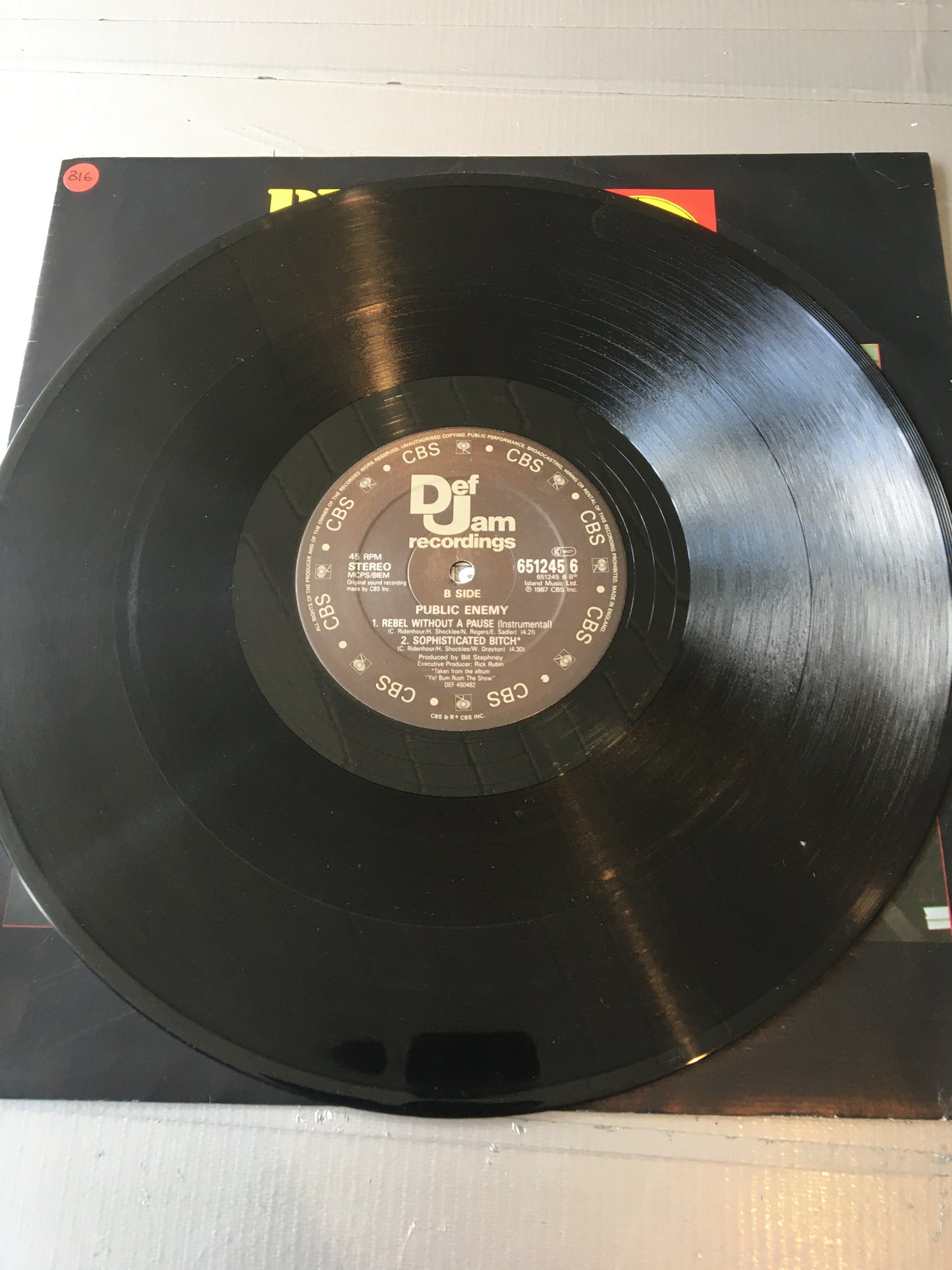 PUBLIC ENEMY 12”REBEL WITHOUT A PAUSE