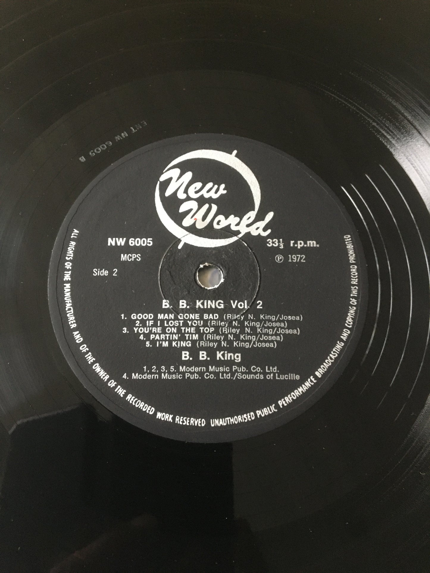 B.B. King LP VOLUME 2