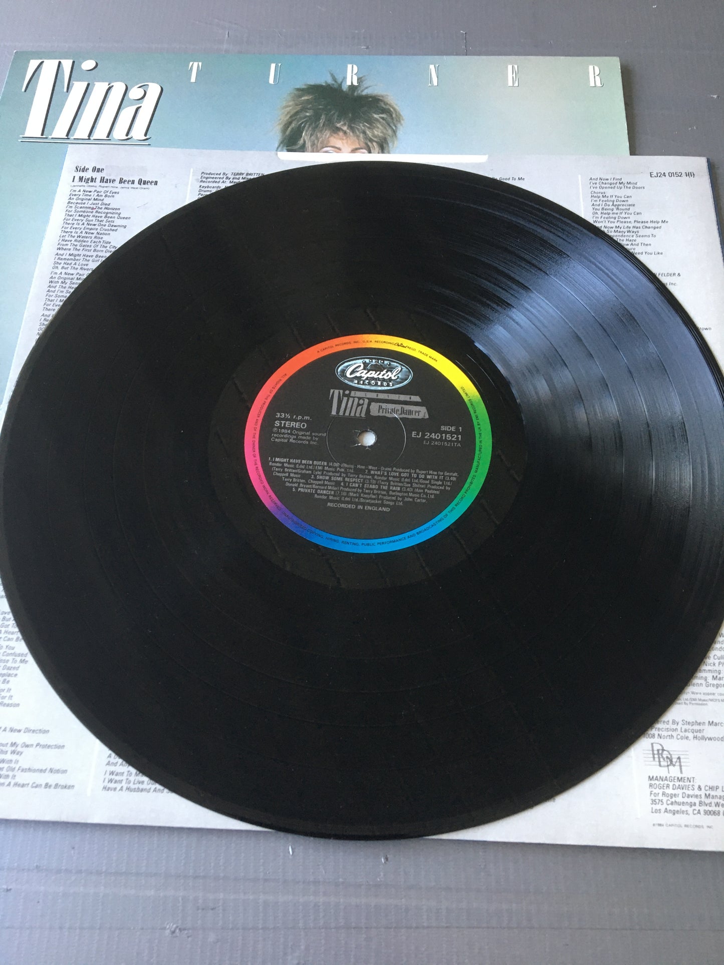 Tina Turner lp PRIVATE DANCER
