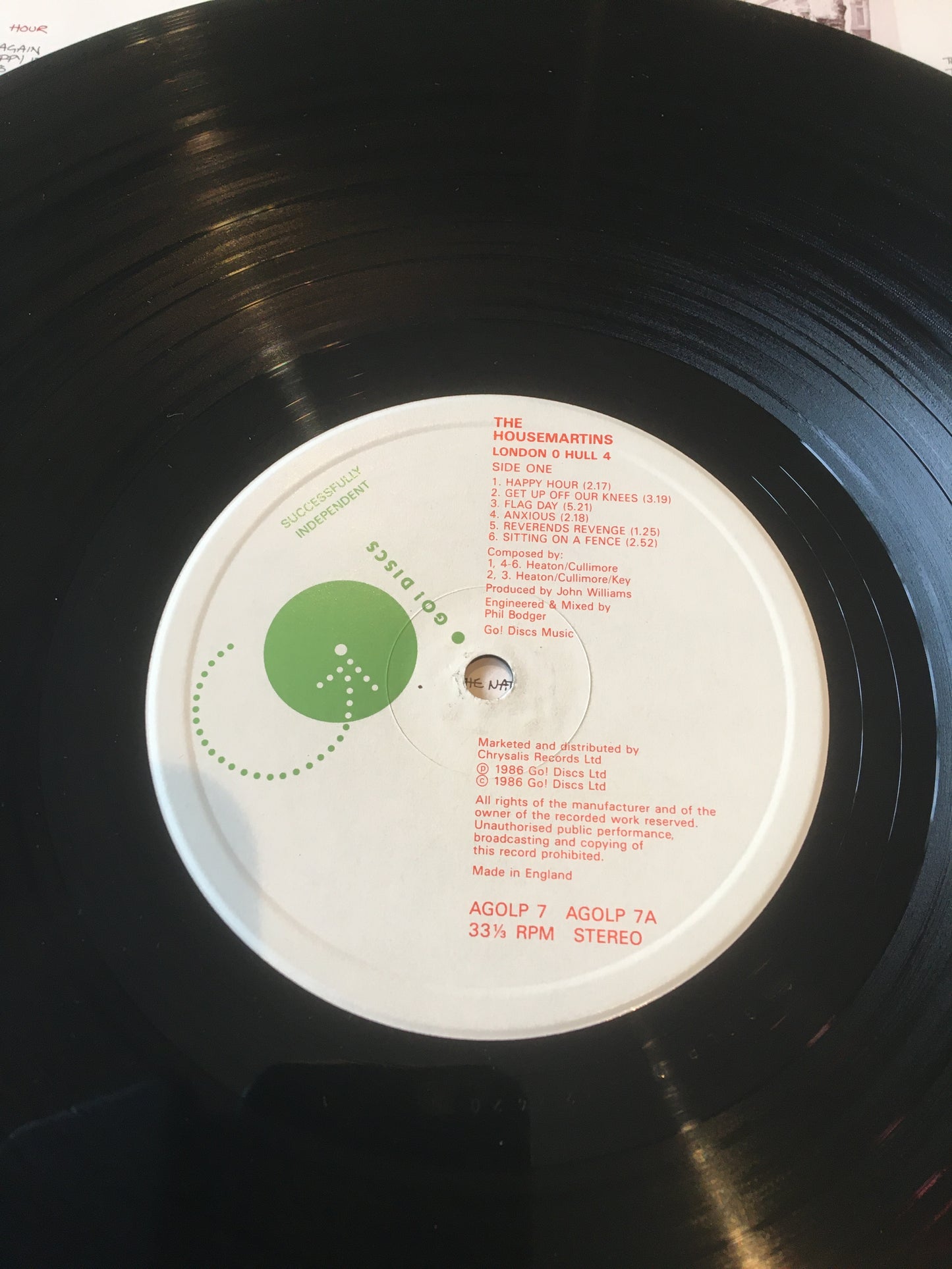 The HOUSEMARTINS LP LONDON 0 HULL 4