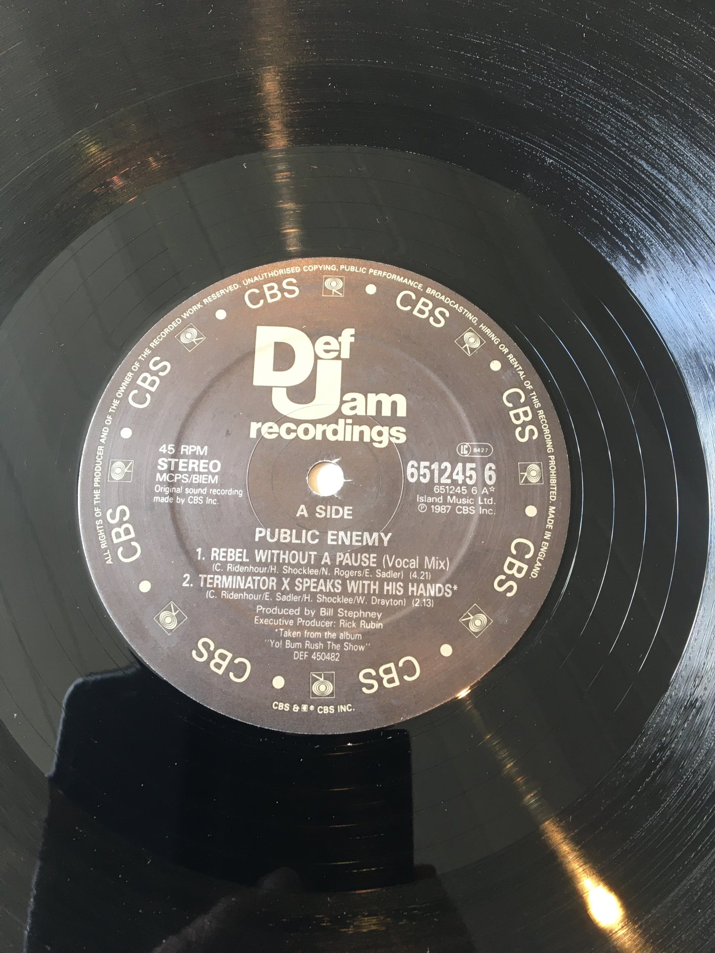 PUBLIC ENEMY 12”REBEL WITHOUT A PAUSE