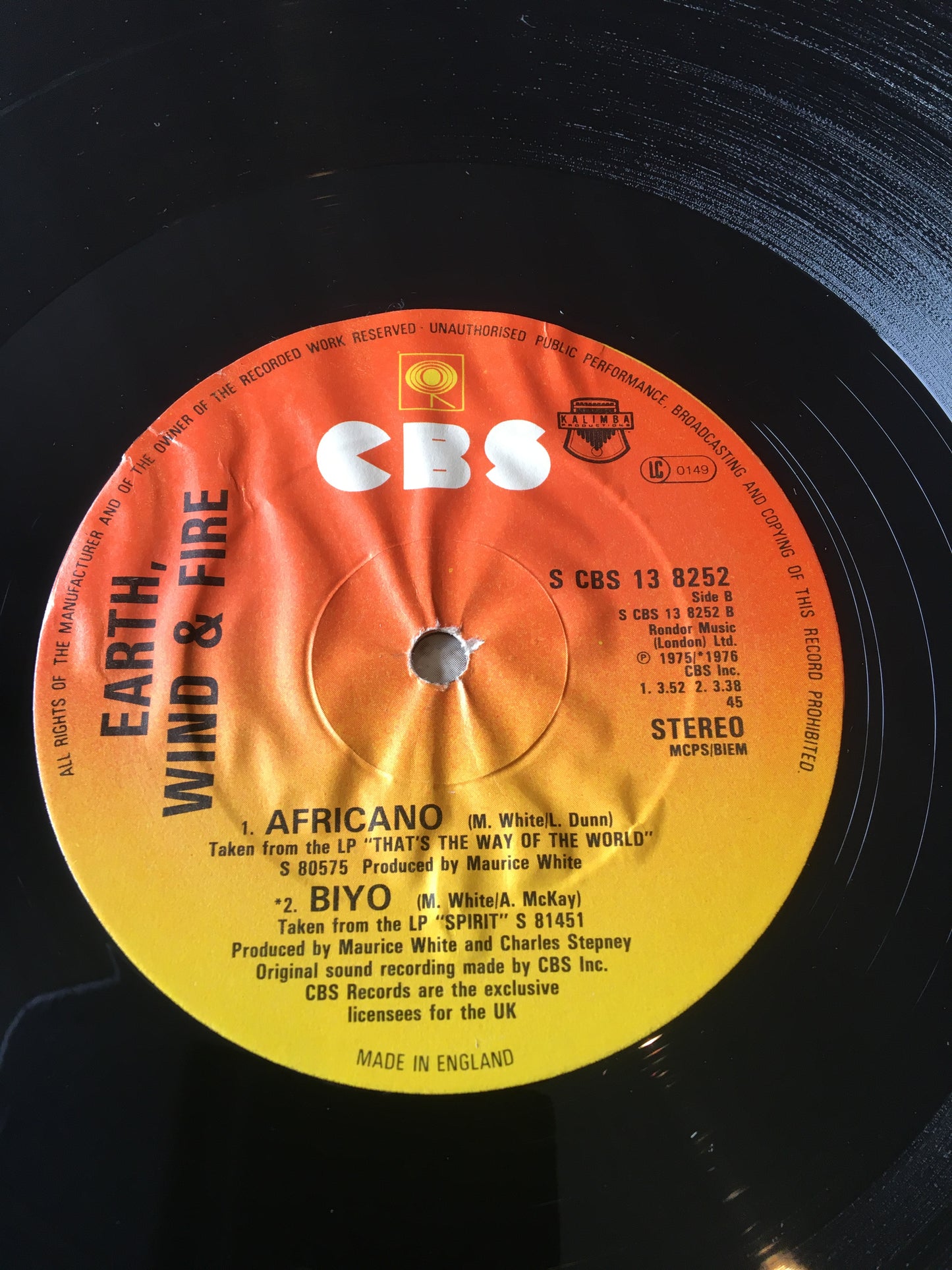 EARTH WIND & FIRE 12” IN THE STONE