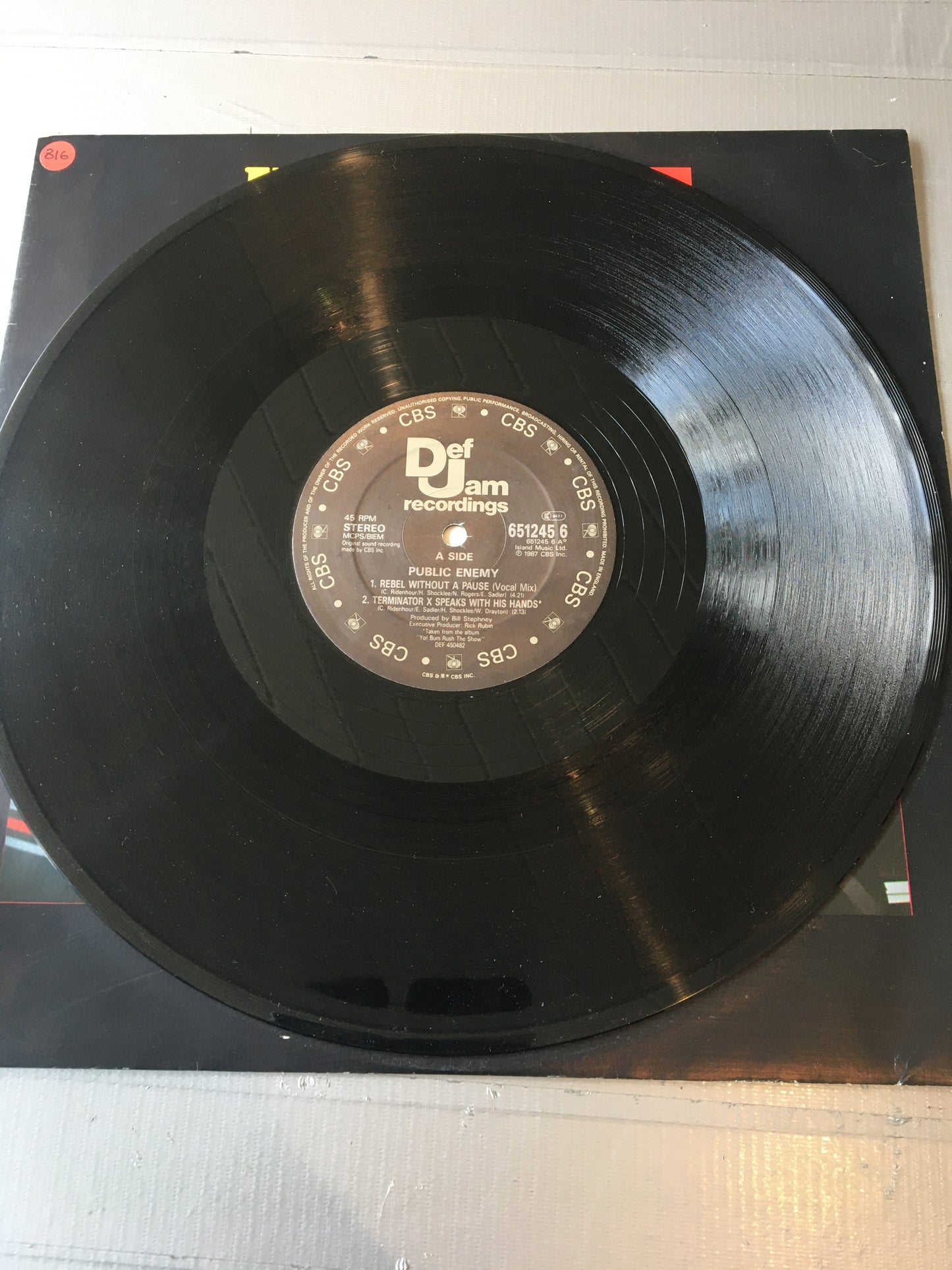PUBLIC ENEMY 12”REBEL WITHOUT A PAUSE