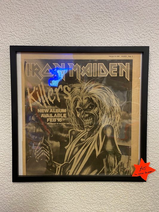 FRAMED: IRON MAIDEN KILLERS NEWSPAPER RELEASE PROMO