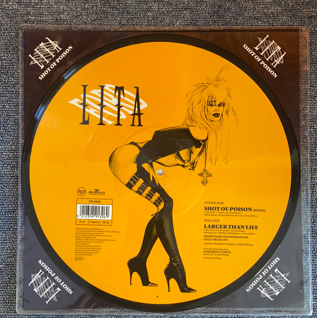 LITA: SHOT OF POISON 12" PICTURE DISC (1991)