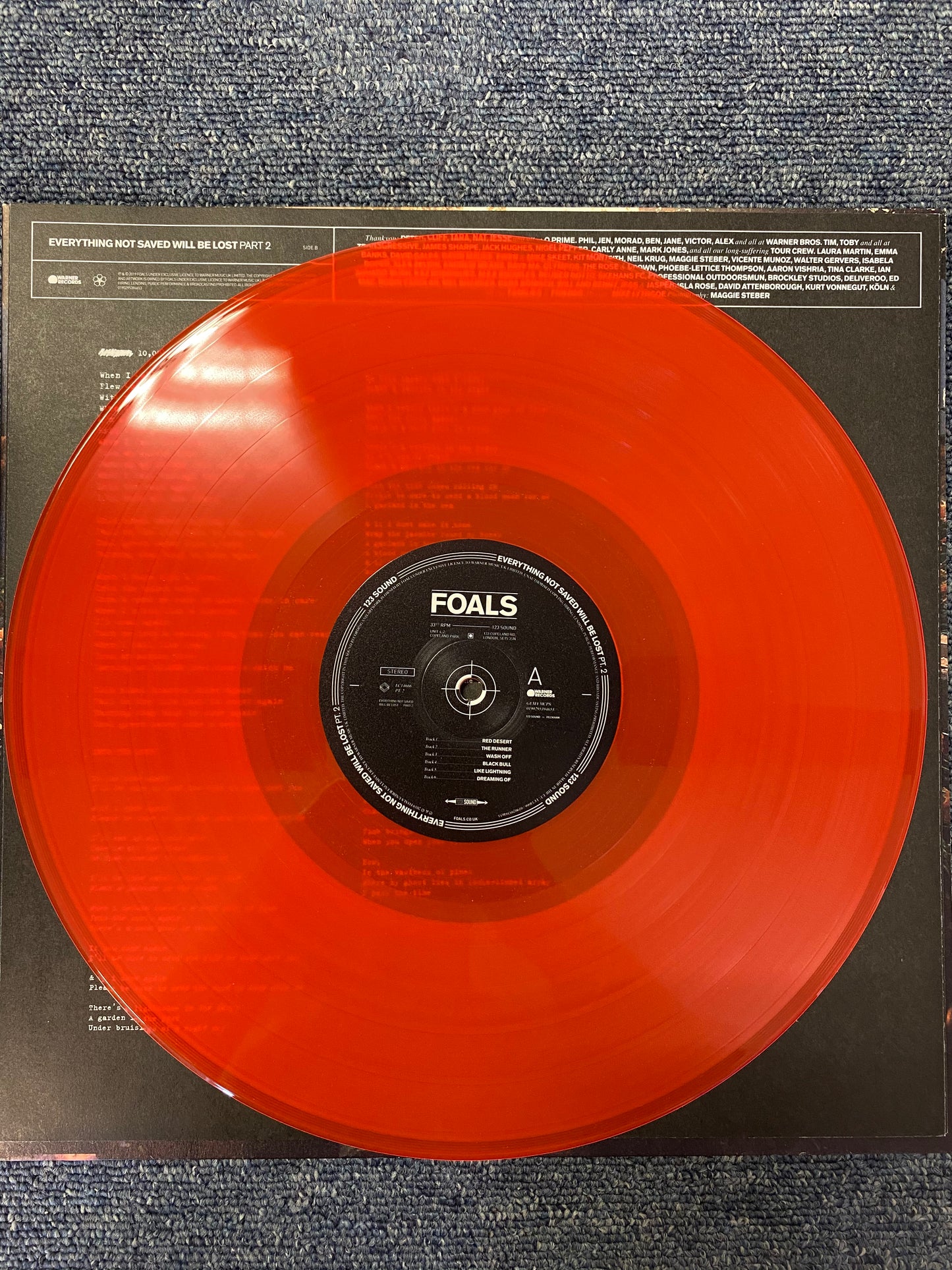FOALS: EVERYTHING NOT SAVED WILL BE LOST PART2 1LP ORANGE VINYL (18.10.19)