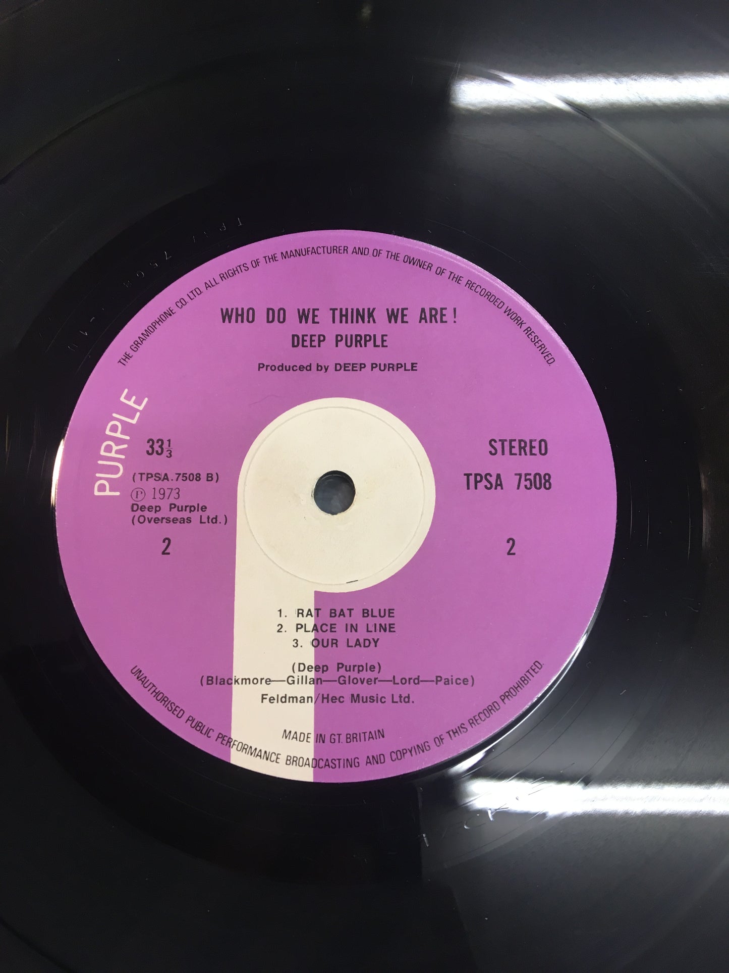 DEEP PURPLE LP ; WHO DO WE THINK WE ARE