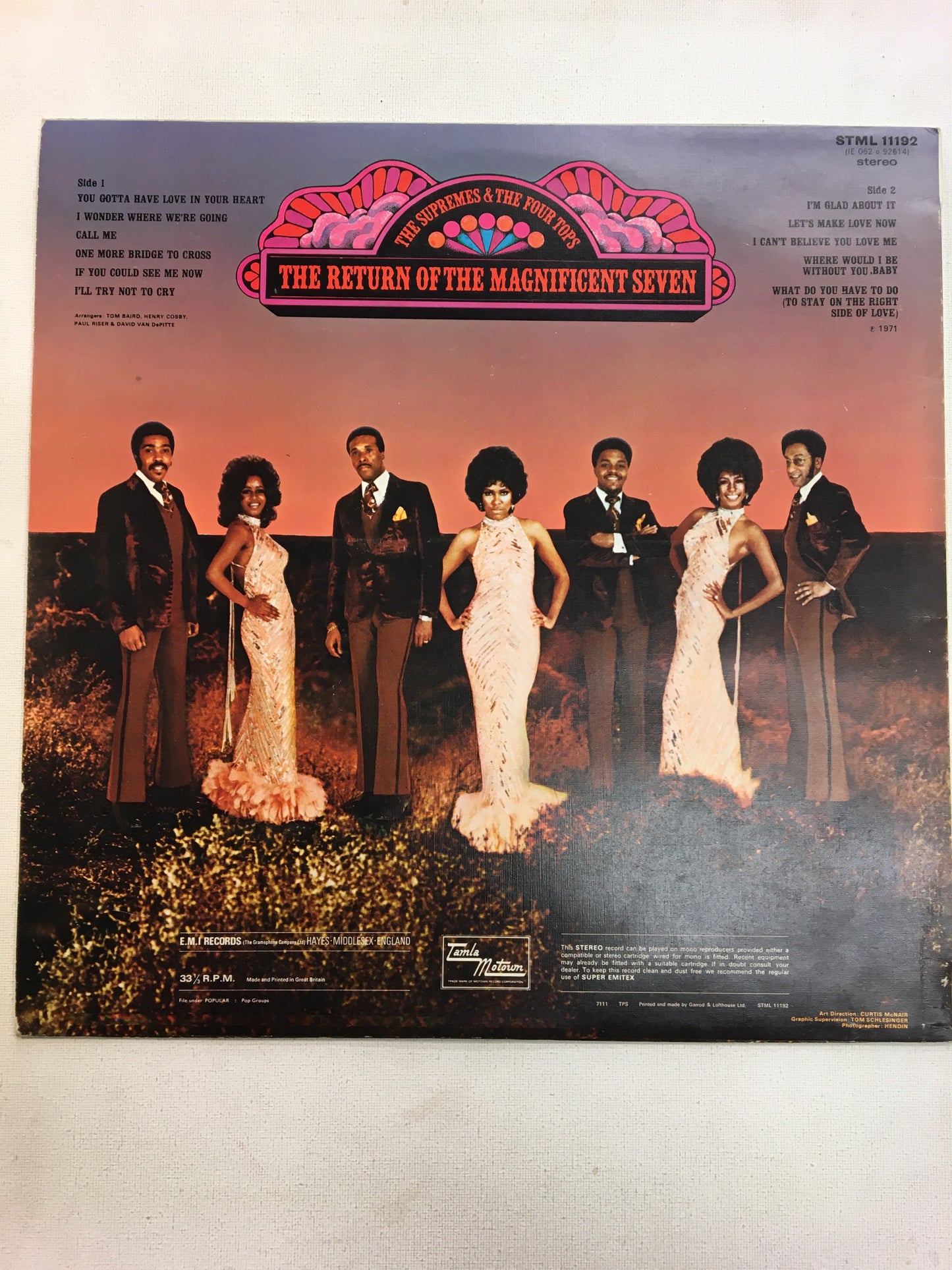 The SUPREMES & The FOUR TOPS LP ; THE RETURN OF THE MAGNIFICENT SEVEN