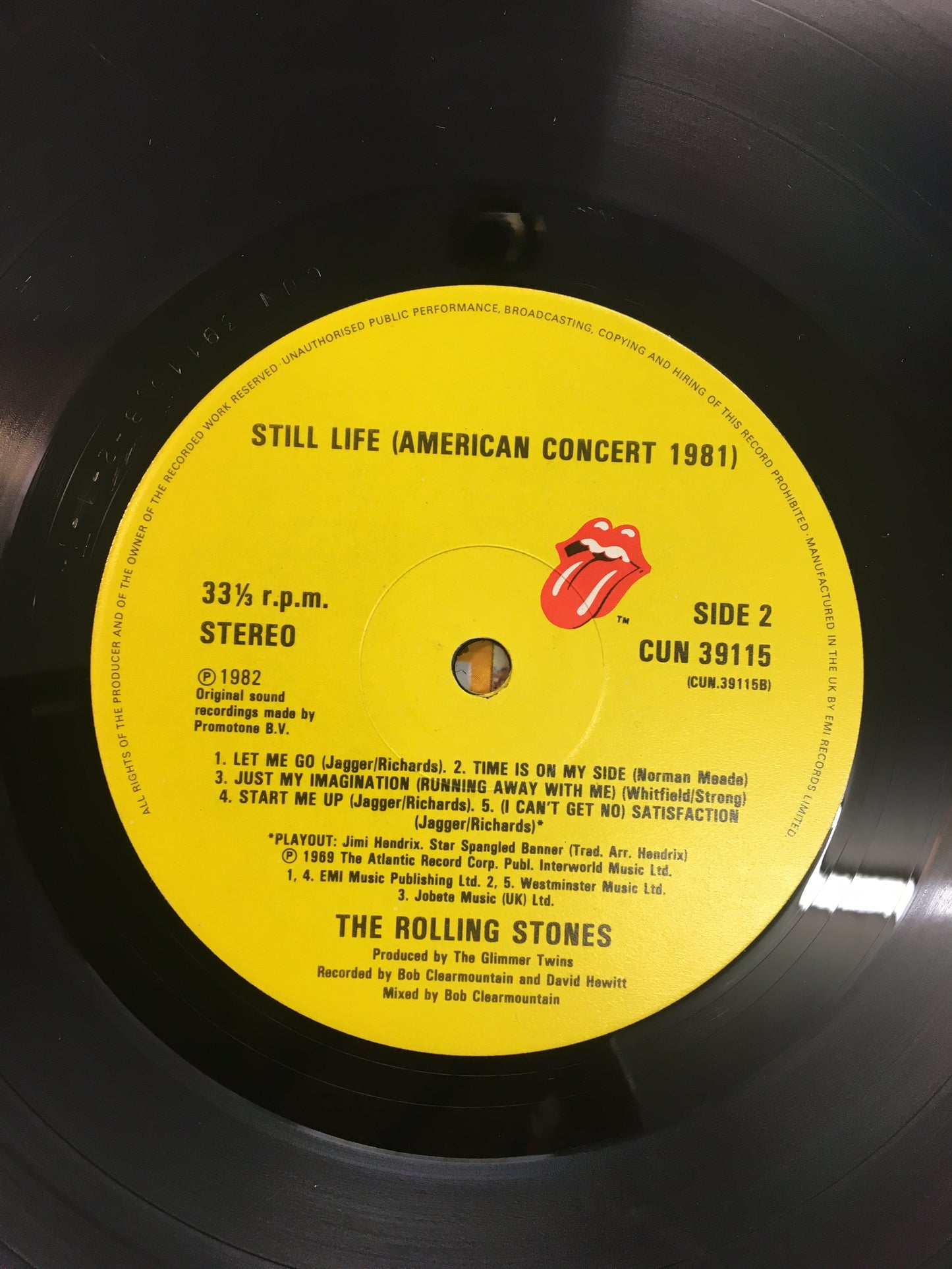 The ROLLING STONES LP ; STILL LIFE ( American concert 1981 )