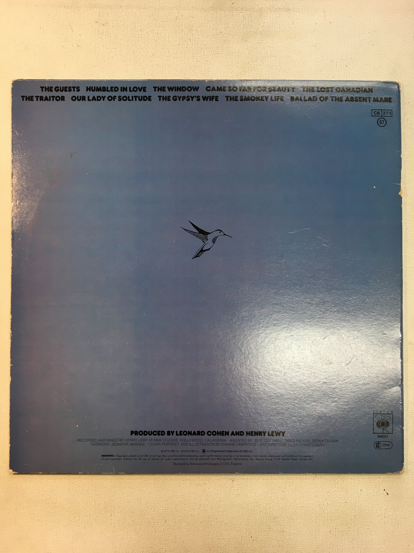 LEONARD COHEN LP ; RECENT SONGS