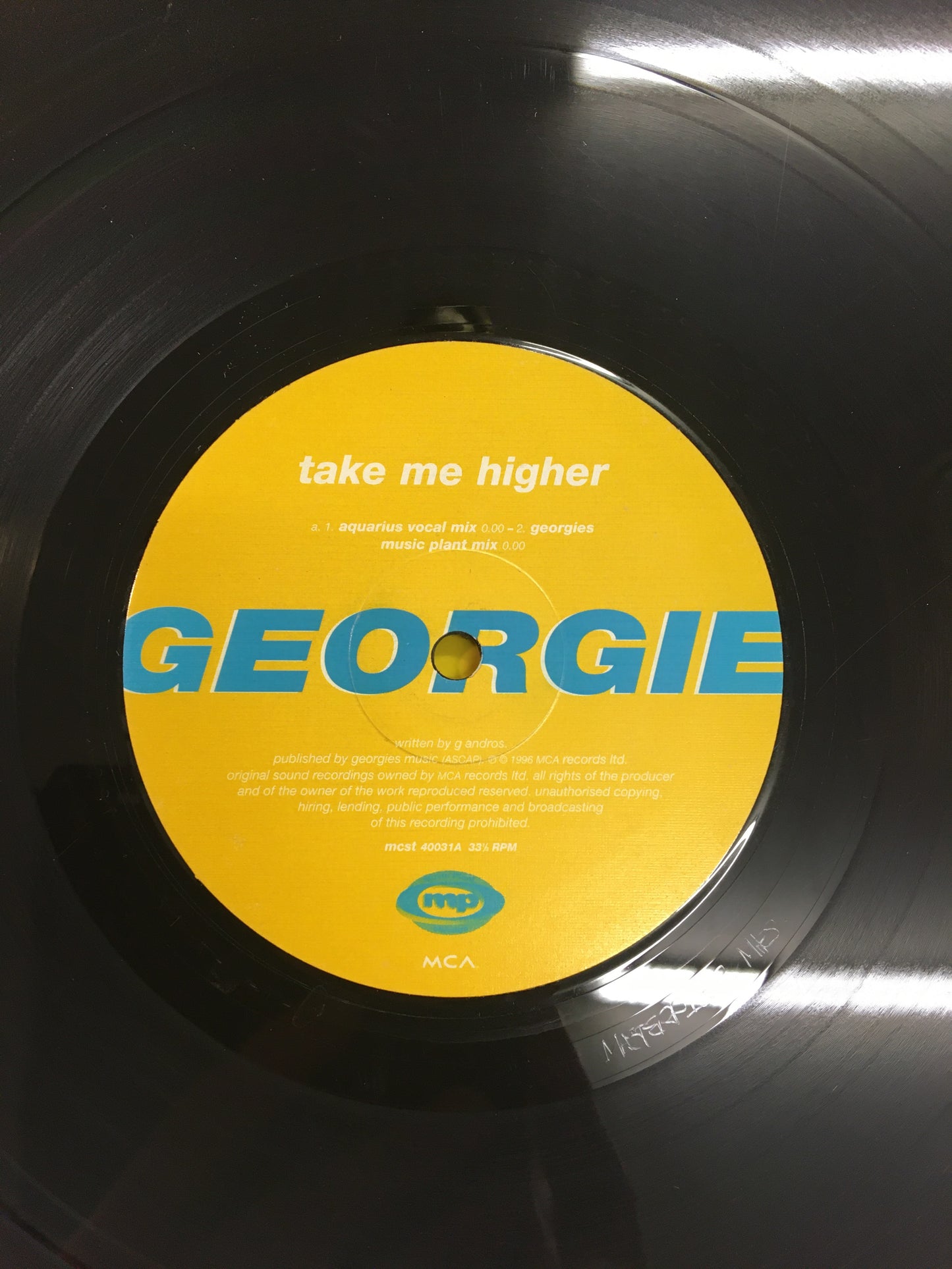 GEORGIE PORGIE 12” ; TAKE ME HIGHER