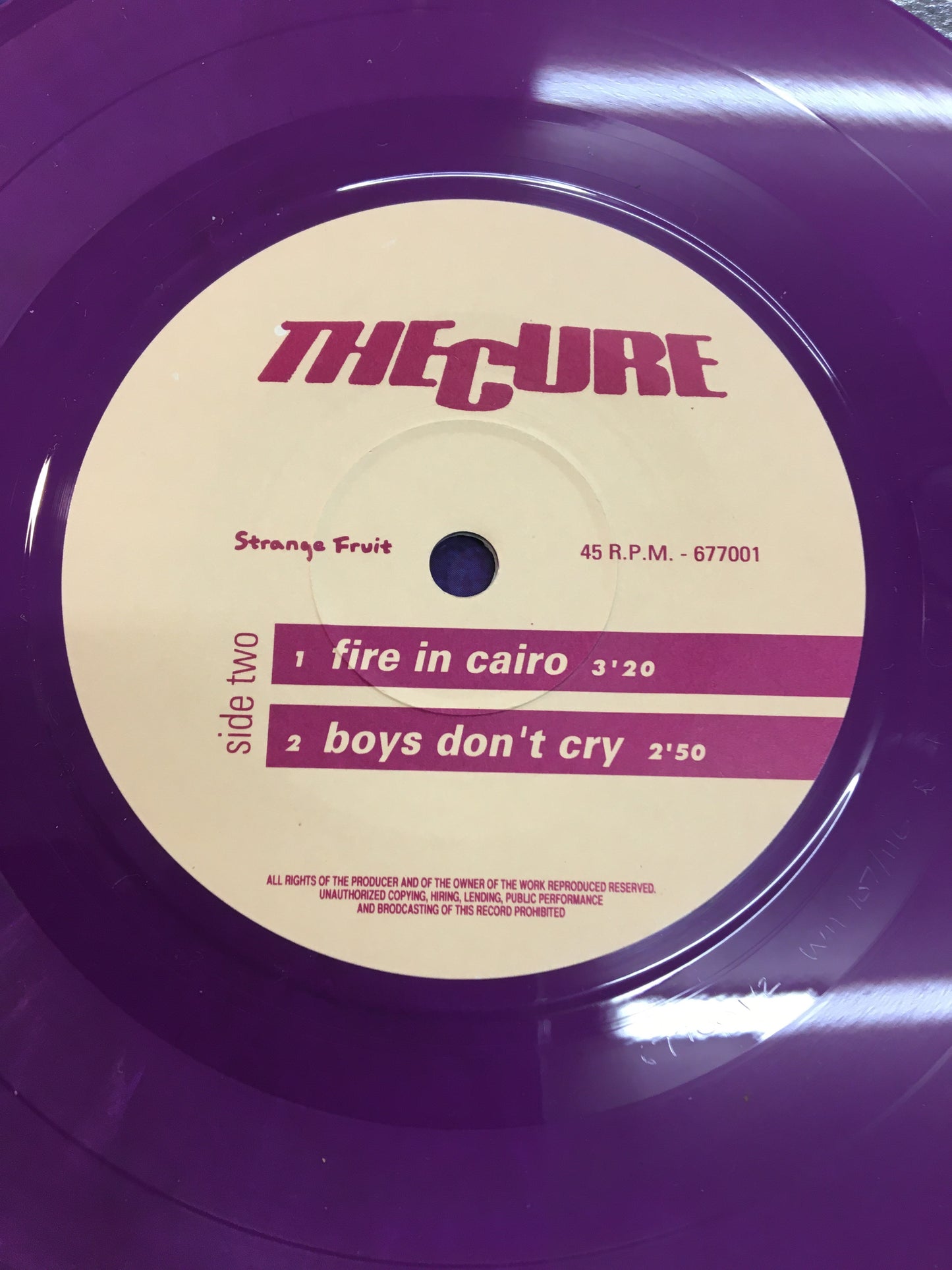 THE CURE 7” EP ; PEEL SESSIONS