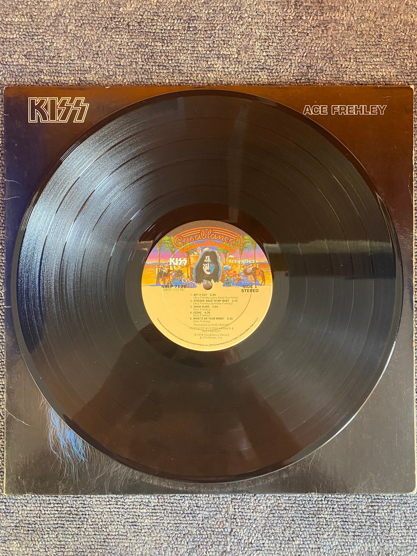 KISS: ACE FREHLEY 1LP VINYL RECORD (1978)