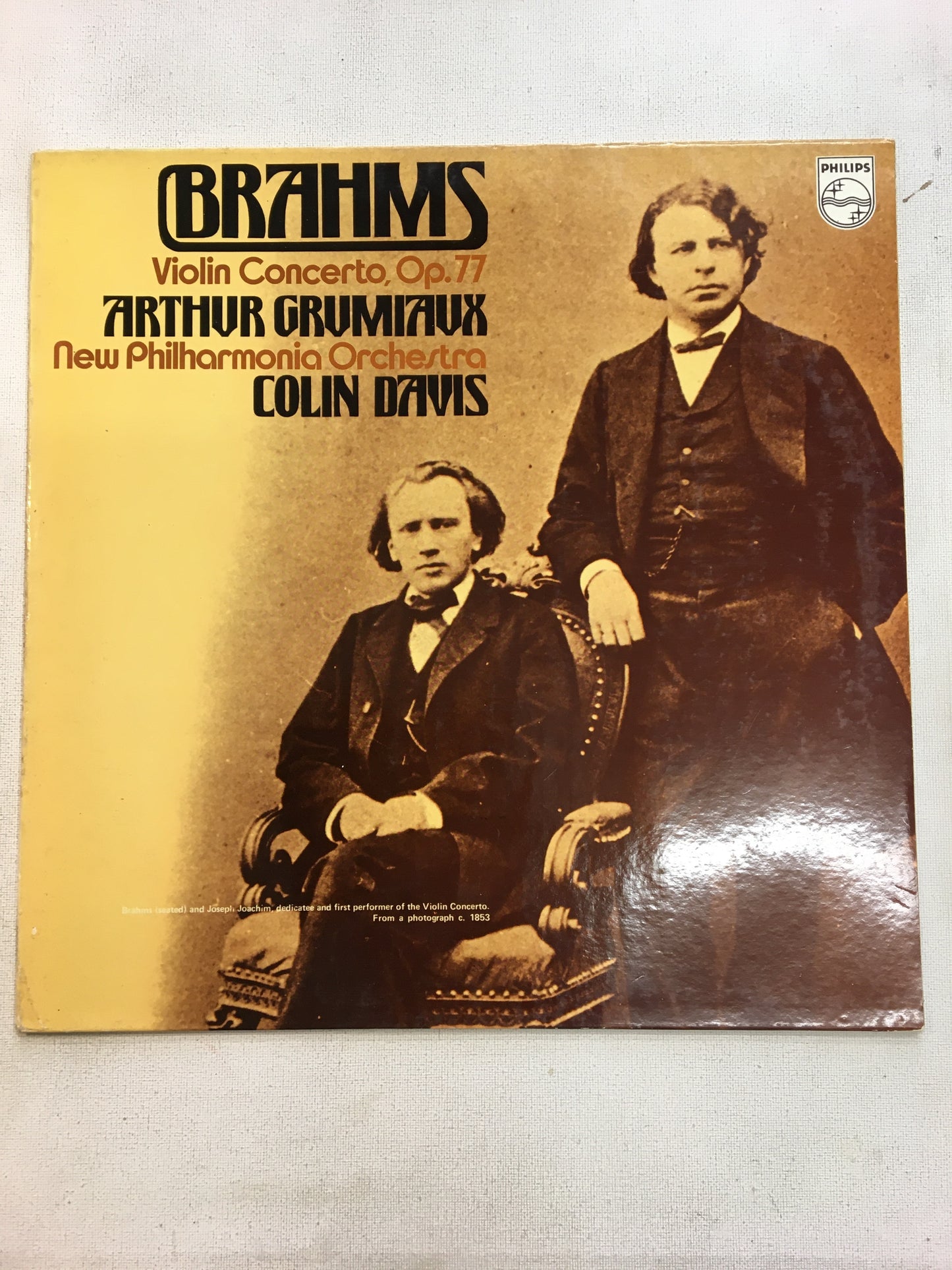 BRAHMS VIOLIN CONCERTO LP ; ARTHUR GRUMIAUX